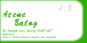 atene balog business card